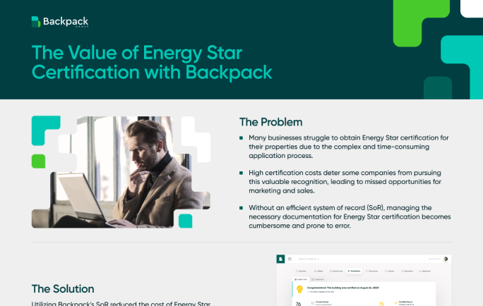 The value of Energy Star certification with Backpack 1